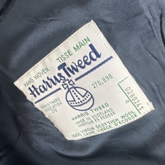 Harris Tweed Men's 40 Gray Blue  Scottish Wool Blazer Sports Jacket Moores - Picture 6 of 9